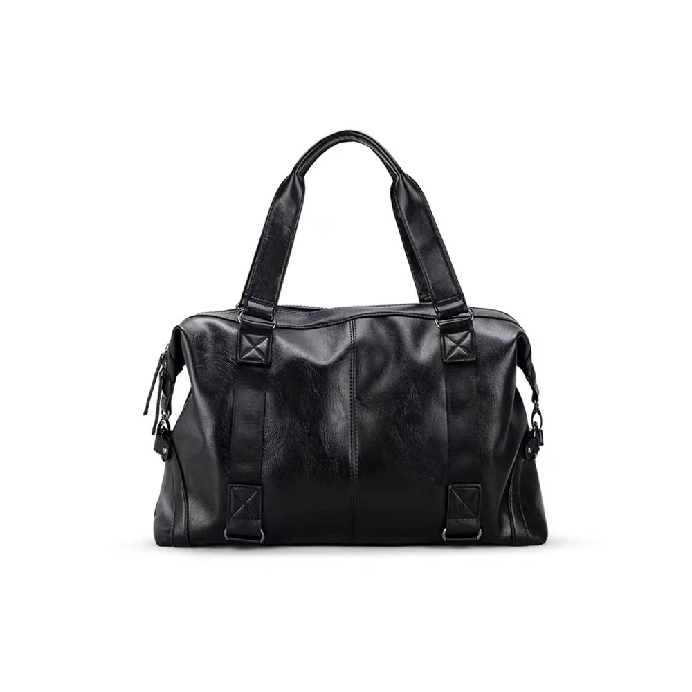 Black Leather Travel Bag