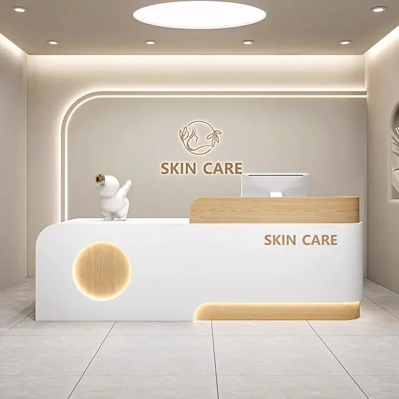 Consultation Reception Desk Luxury Clothing Office Beauty Corner Reception Desk Vintage Bancone Per Negozio Modern Furniture