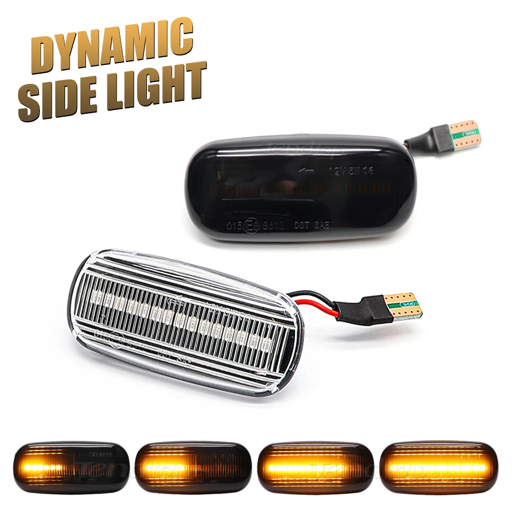 Dynamic Amber Turn Signal LED Flashing Light Side Marker Indicator Light For Audi A3 S3 8P A4 S4 RS4 B6 B7 A6 S6 RS6 C6 - view 4