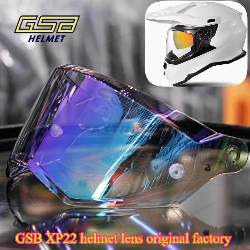 

GSB XP22 Helmet Lens Original Genuine Helmet Accessories XP 22 Motocross Helmet Electroplated Sunscreen Color HD Visors