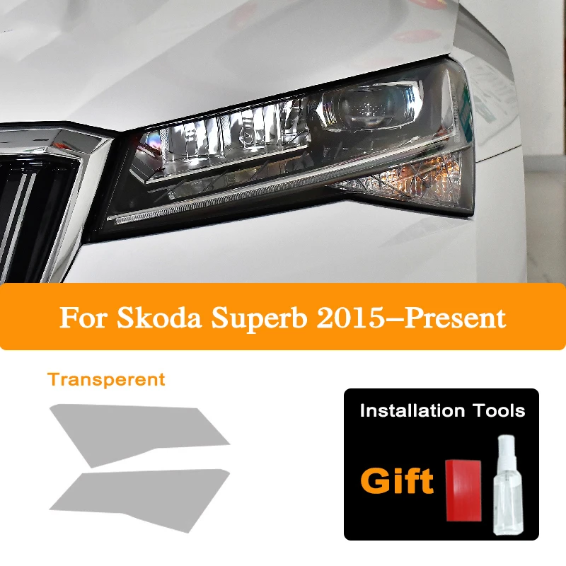 

Для Skoda Superb 3 3 В B8 2015-на автомобильные фары защитная пленка оттенок дымчатый черный прозрачный ТПУ наклейка автомобильные аксессуары