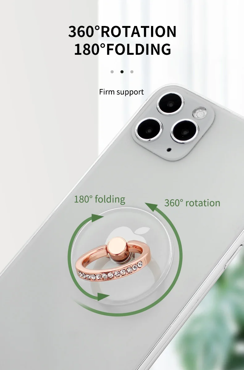 Universal Transparent Finger Ring Handy Smartphone Ständer Halter Für iPhone 12, Xiaomi Samsung Smartphone Auto Halterung Ständer – Detail 8