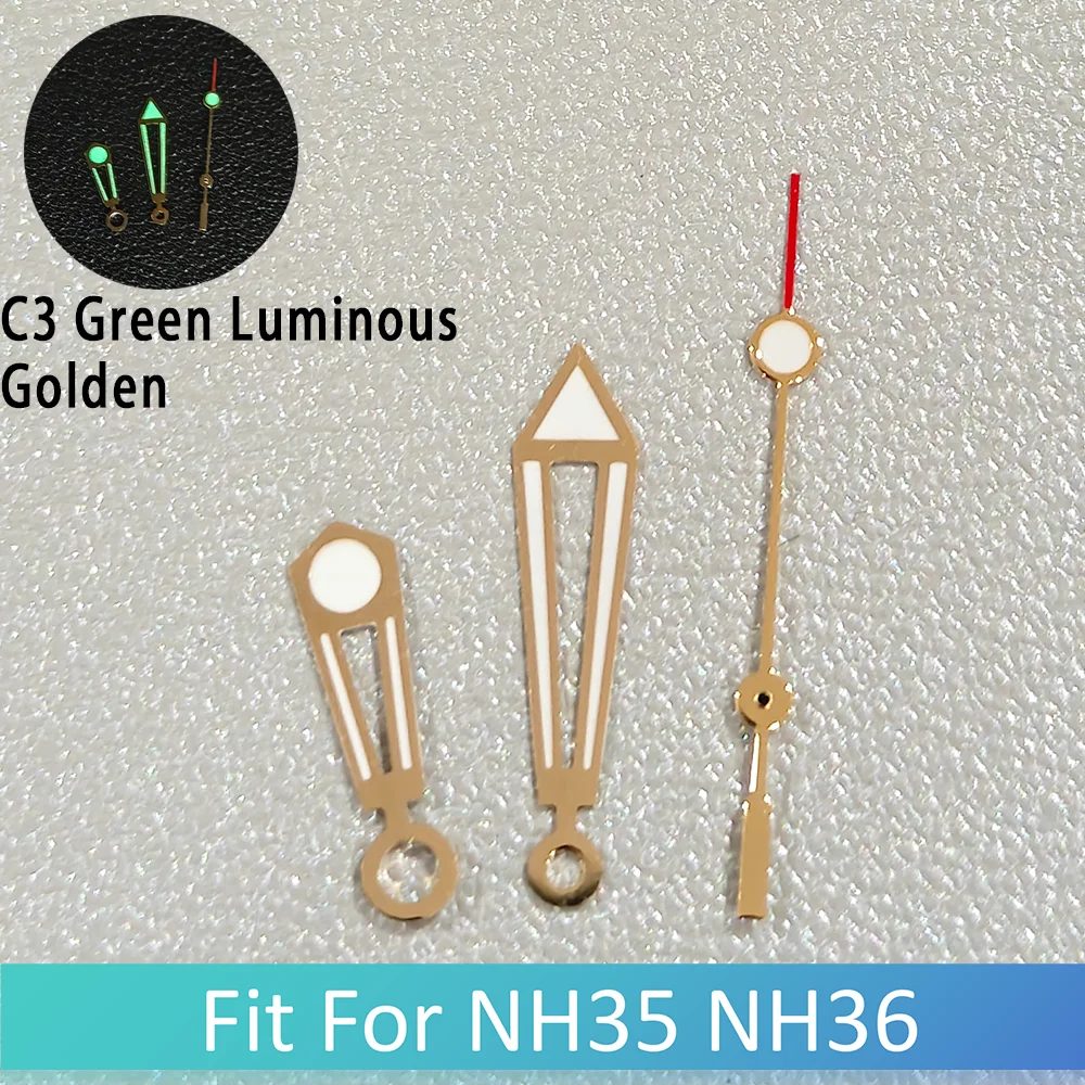 NH35 時計の針 C3 グリーン発光多色自動機械式ムーブメント時計部品ポインター/針アクセサリー