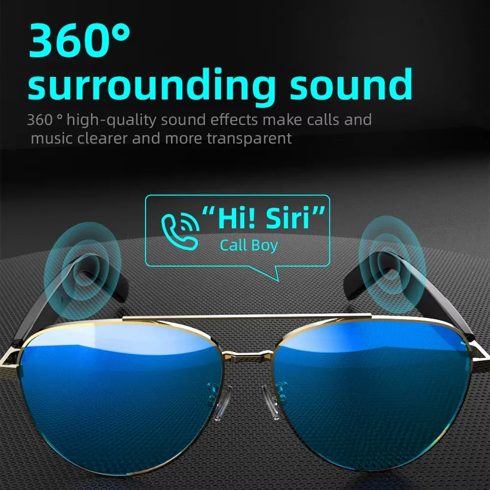 Smart Wireless Bluetooth Glasses Fashion Anti-Blue Light Glasses Multi-functional Music Playback Phone Answering Touch Operation