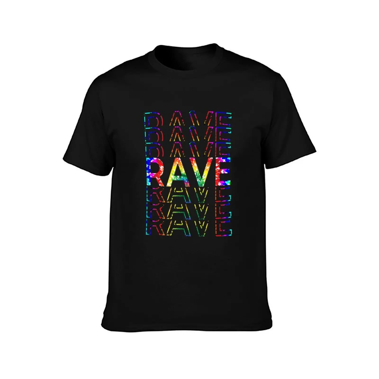 Rave Tie Dye Electronic Dance Music T-Shirt Quick Dry Sports Short Sleeve Tee T-Shirt
