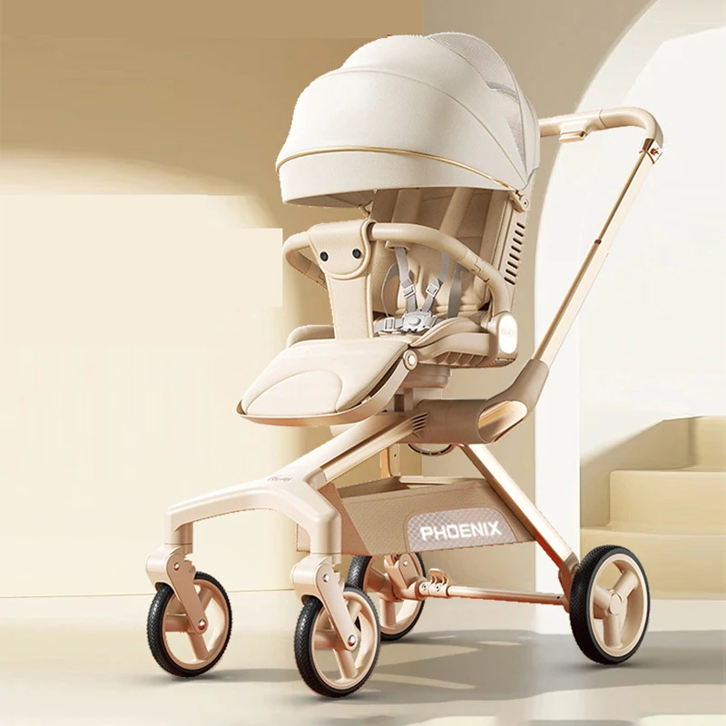 

Новая детская коляска с U-образной рулевой тягой, двухсторонняя, четырехколесная, с возможностью сидения и лежания, легкая, складная, для детей от 0 до 3 лет.