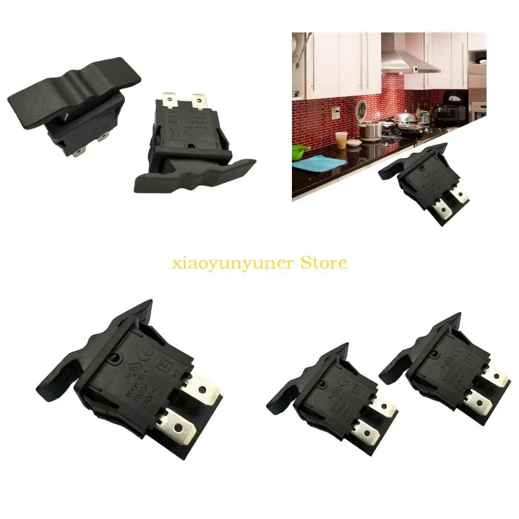 P9JB Panel Mount Rocker Switches 4 Pin 2 Position AC250V 10A In Power Switches Black for Electrical Equipment Repair