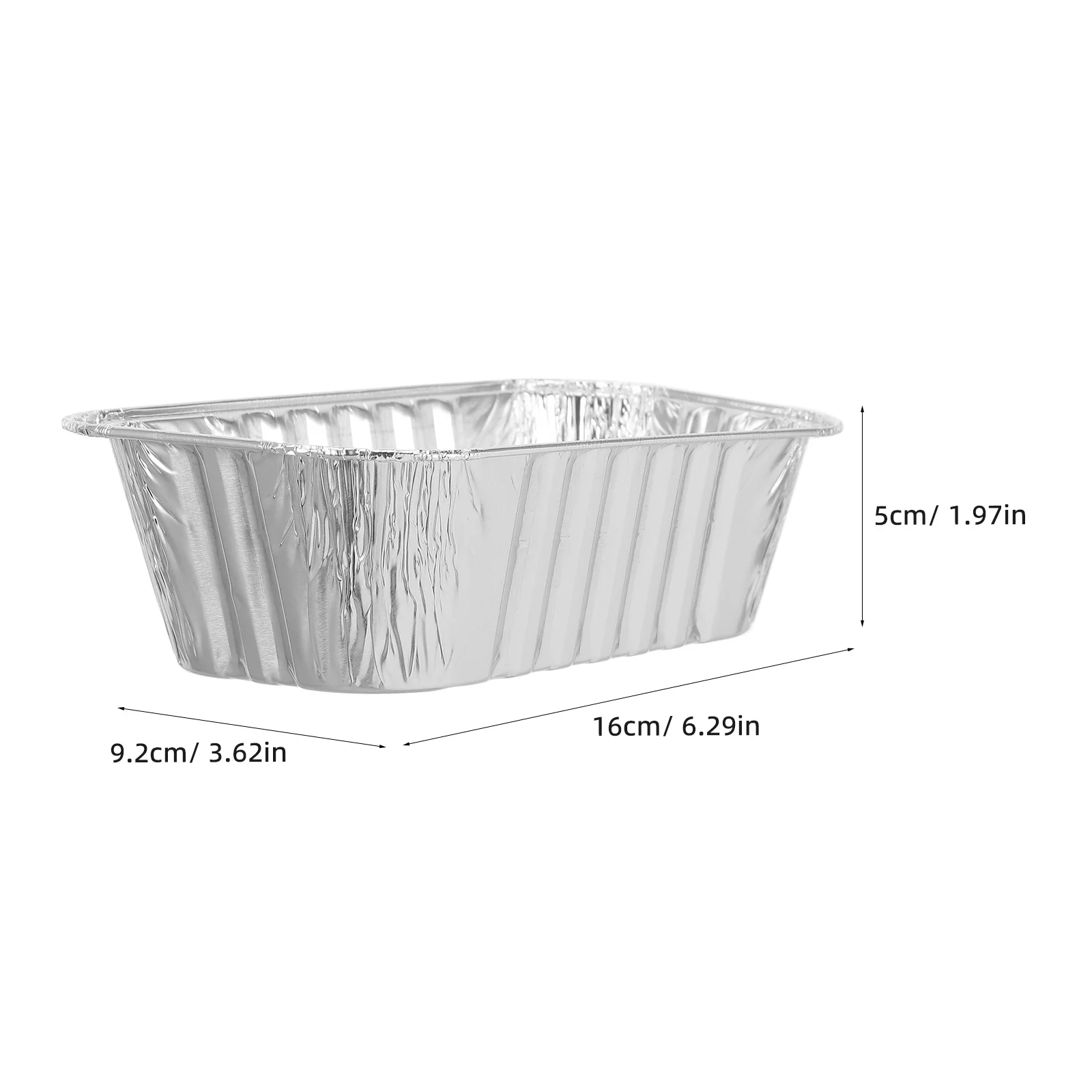 50Pcs Aluminum Foil Bread Pan Rectangular Reusable Loaf Baking Mold Cake Foil Box Kitchen Baking Supplies Loaf Containers