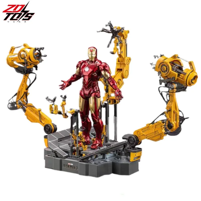 

Original ZD Toys Marvel Genuine License Iron Man MK4 Suit-up Gantry（Include MK4）Action Figures Collection Toys Gift Model