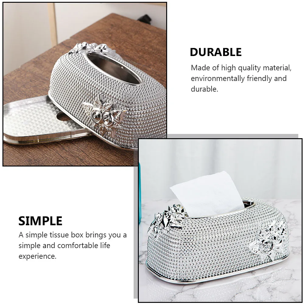 

Acrylic Tissue Box Decorative Napkin Holder Retro Creative Case Home Hotel Room Elegant Art Storage