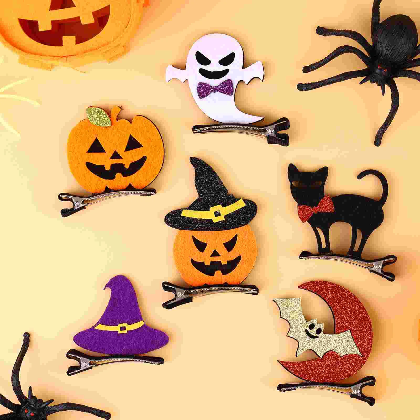 Halloween Girl Hair Accessories Spooky Basket Stuffers Boyfriend Clips for Girls