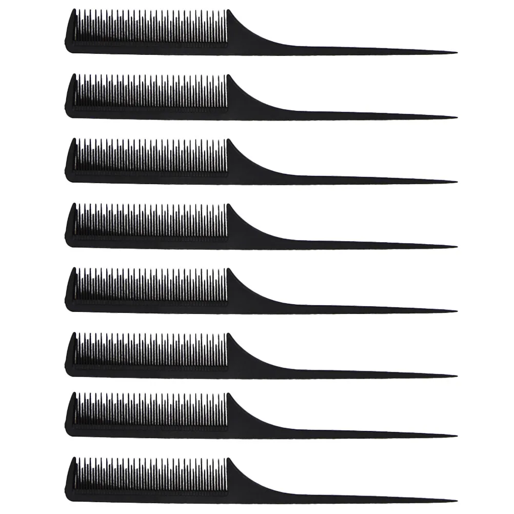 

8Pcs Premium Material Anti-Static Comb Smooth Close Teeth Configuration Protects Hair Scalp Massage Daily Use Home Barber Salon