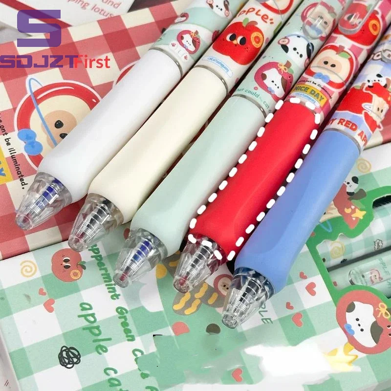 *Hot Sale.4Pcs/Set Kawaii Erasable Gel Pen 0.5mm Blue And Black Ink Quick Dry Smooth Writing Pens School Office Stationery