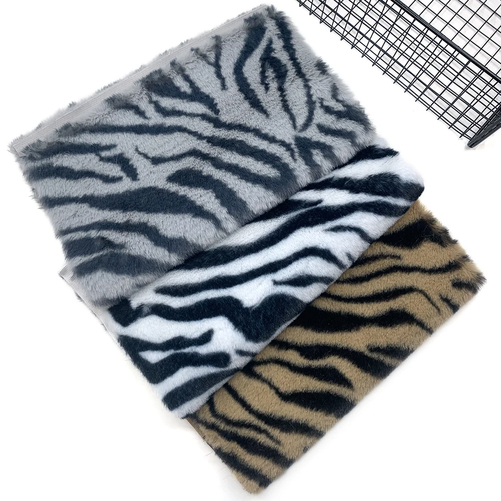 2024  Cheap Price 160x50cm Leopard Artificial Fur Fabric For Handmade Craft Clothing Bag Hair Accessories DIY  Faux Rabbit Fur