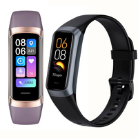 LIGE Smart Watch Men Women Smart Bracelet Wristband 1.1 Inch Amoled Heart Rate Waterproof Body Temperature Fitness Tracker Band