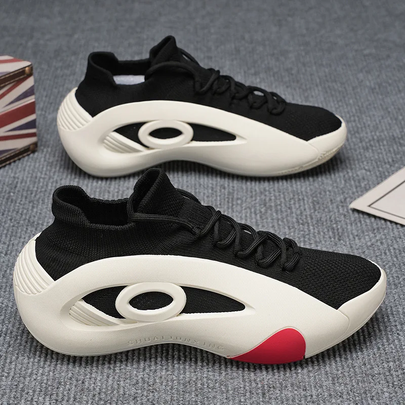 Hot Selling Men Casual Sneakers 2025Summer Comfortable Breathable Anti Slip Running Shoes Fashion Platform Designer Knit Sneaker