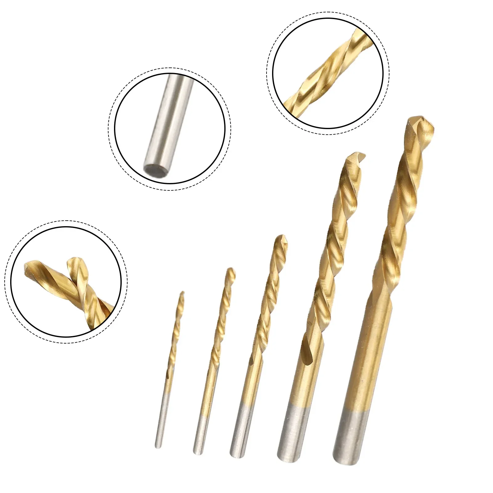 Accessori di alta qualità Punta da trapano per mano sinistra 3.2/4.8/6.4/8.0/8.7mm per la perforazione/rimozione di bulloni per viti dorate rivestite