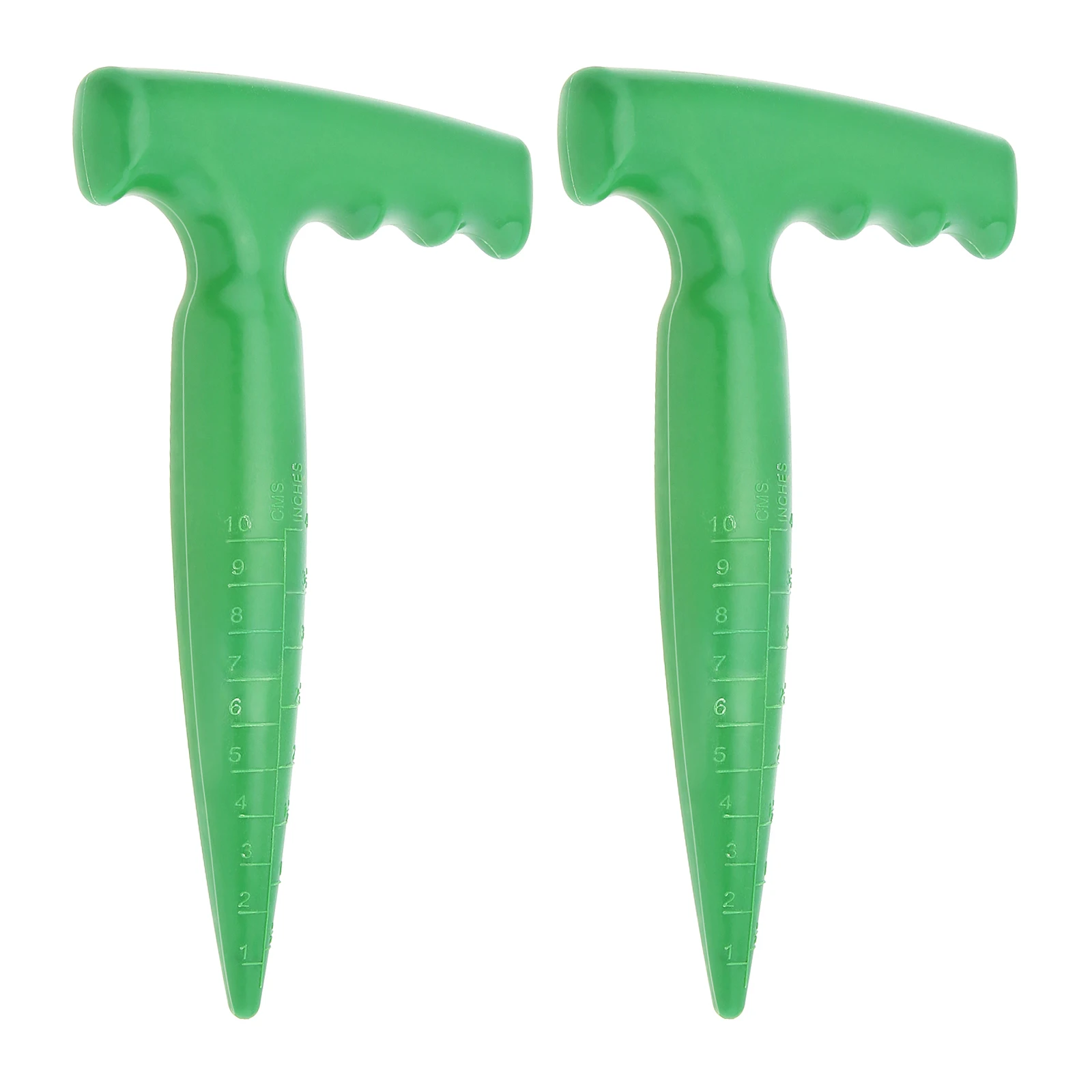 

2pcs Green Handheld Plastic Hole Punch Sowing Seeds for Plant Transplanting Seedling Starting Sowing Widger Planting Tools