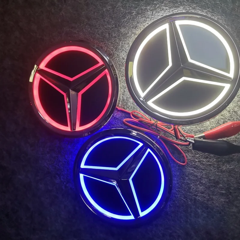 

Эмблема на задний багажник автомобиля 9,5 см, светодиодная, из АБС-пластика, для Mercedes-Benz S350, S300L, S, A, B, C, E-класса, GLA, GLK, ML, GL, GLC, GLE