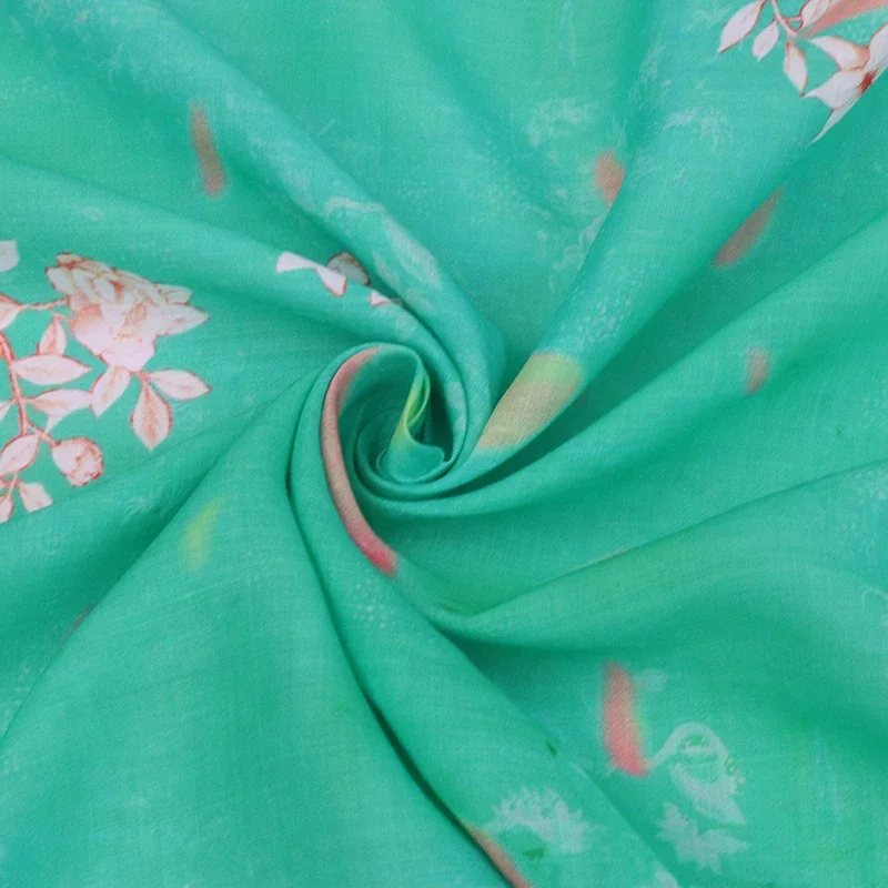 

Natural 100% High-quality Ramie Printed Dress Pure for Summer Lightweight DIY Robe Clothing Hand-sewing Linnen Arab Beer Print