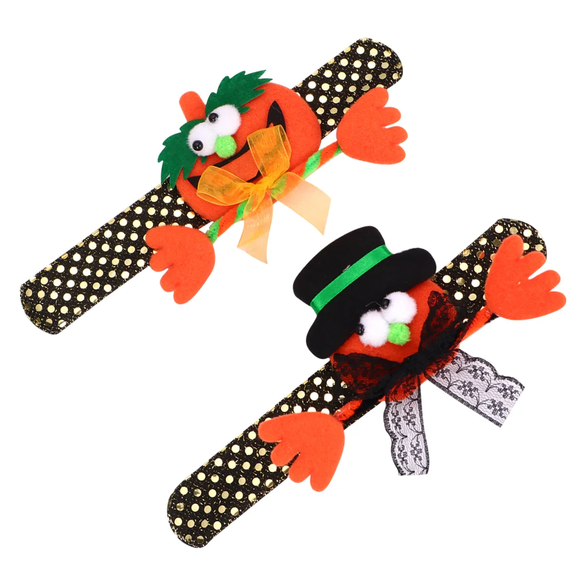 

2 Pcs Halloween Slap Bracelet Party Favor for Wristbands Bracelets Kids Elements Clap Strap