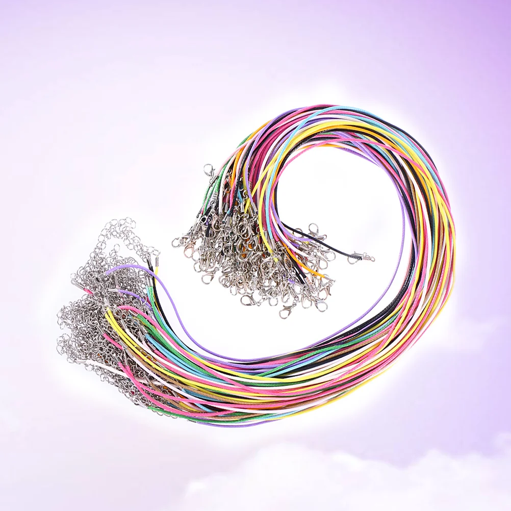 60 Pcs Rings Bracelets Necklace Extender Jewelry Beading Cord Rope with Clasp Accessories