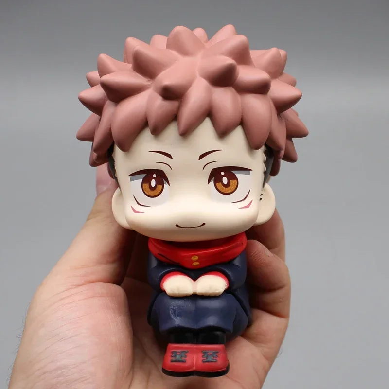 Patung kecil Anime Jujutsu Kasen mainan Model koleksi PVC Dekorasi Q 10.5cm figur Kawaii Itadori Yuji