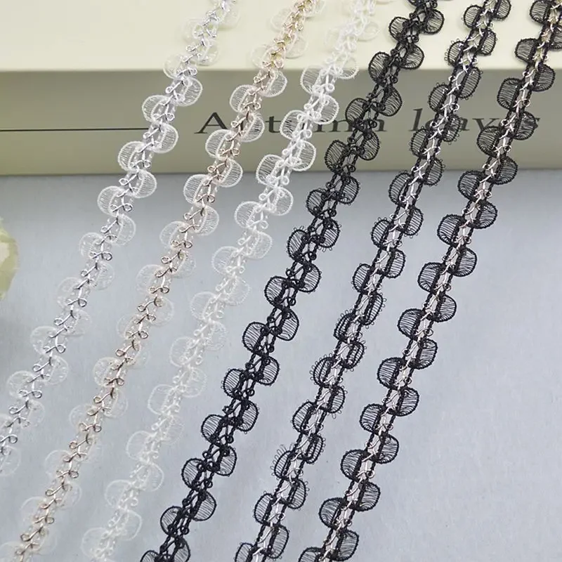 

5 метров/16,4 футов в упаковке: Новая кружевная тесьма для аксессуаров для одежды, кружево для штор своими руками, аксессуары для одежды, волнистая кружевная тесьма для браслетов