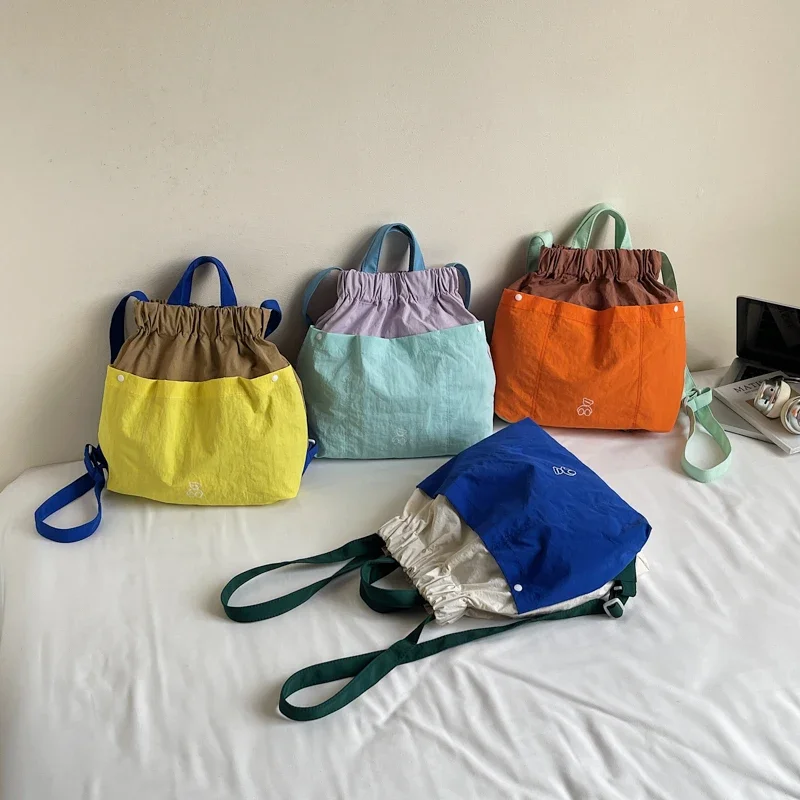 

Твердые нейлоновые застежки в стиле пэчворк, милые рюкзаки 2026, Лидер продаж, женские сумки большой вместимости, модные простые универсальные рюкзаки