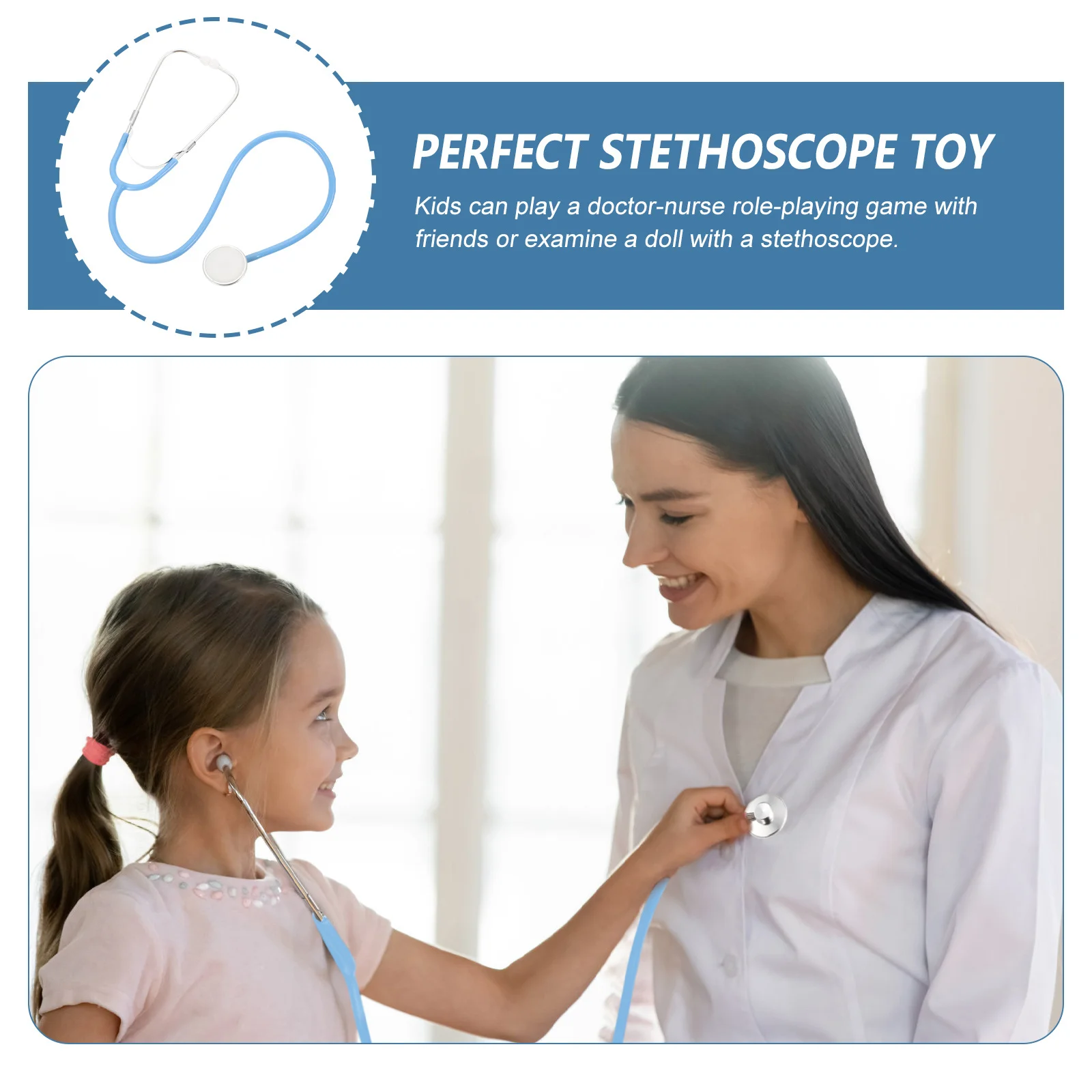Stéthoscope de Simulation réaliste pour enfants, ensemble de jeu médical, améliore la créativité, la capacité de réflexion, accessoires de Costume de médecin