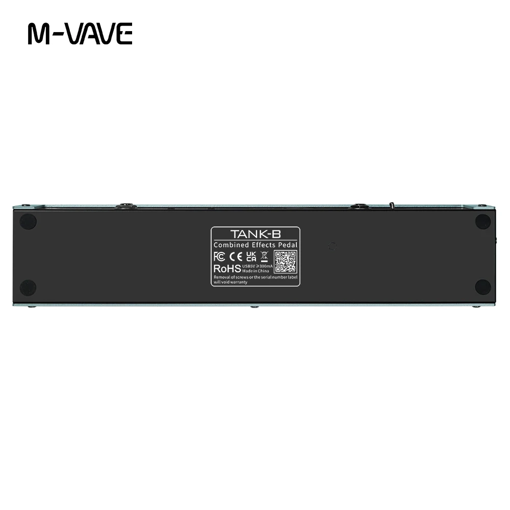 M-VAVE Tank-B Multi-Effect Bass Pedal Rechargeable 36 Presets 9 Preamp Slots 8 IR Cab Slots 3 Modulation/Delay/Reverb Effects