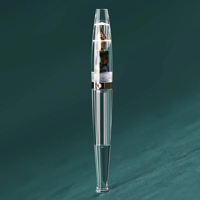 

1PCS MAJOHN S5 Transparent Fish Pen Creative Ink Tool Art Calligraphy Painting Iridium Gold Pen Large Capacity Gift Box