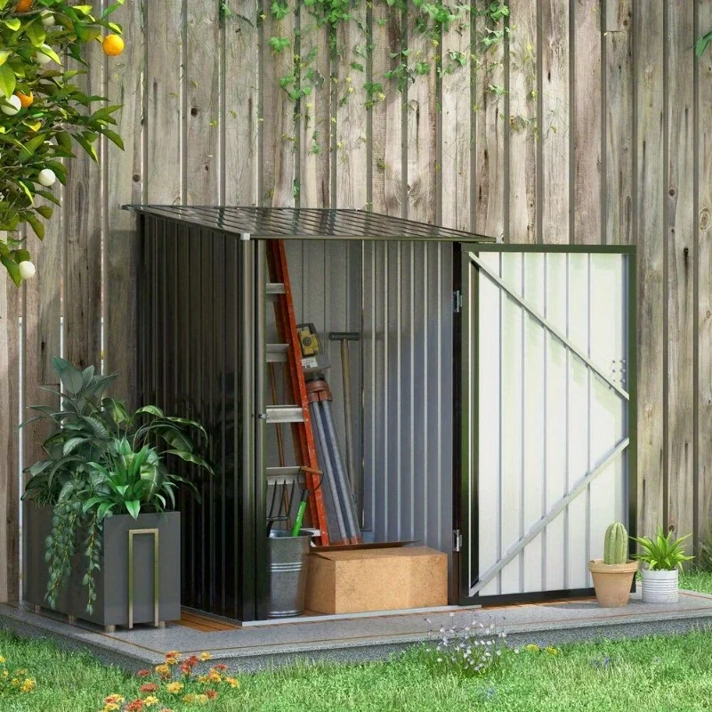 

Metal Outdoor Storage Shed with Lockable Doors