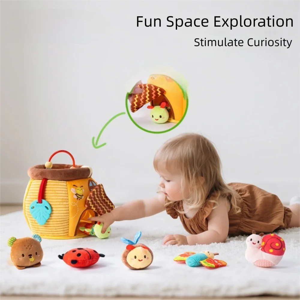 

Высококачественные детские игрушки с мягкими фермерскими животными, забавный пчелиный домик, мягкая игрушка для раннего образования для малышей