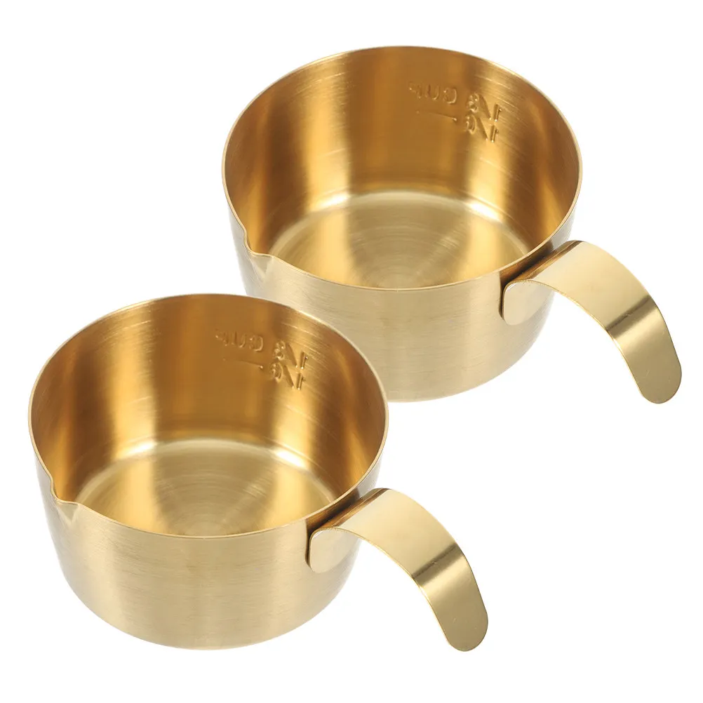 2Pcs Stainless Steel Espresso Shot Cup Precision Measuring Tool with Pour Spout Ideal for Espresso Machine Accessories Milk view 5