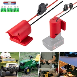 Power Wheels Adapter for Milwaukee 12V Battery Adapter with Fuse&Switch Power Convertor for DIY RC Truck Toy Robotics Work Light