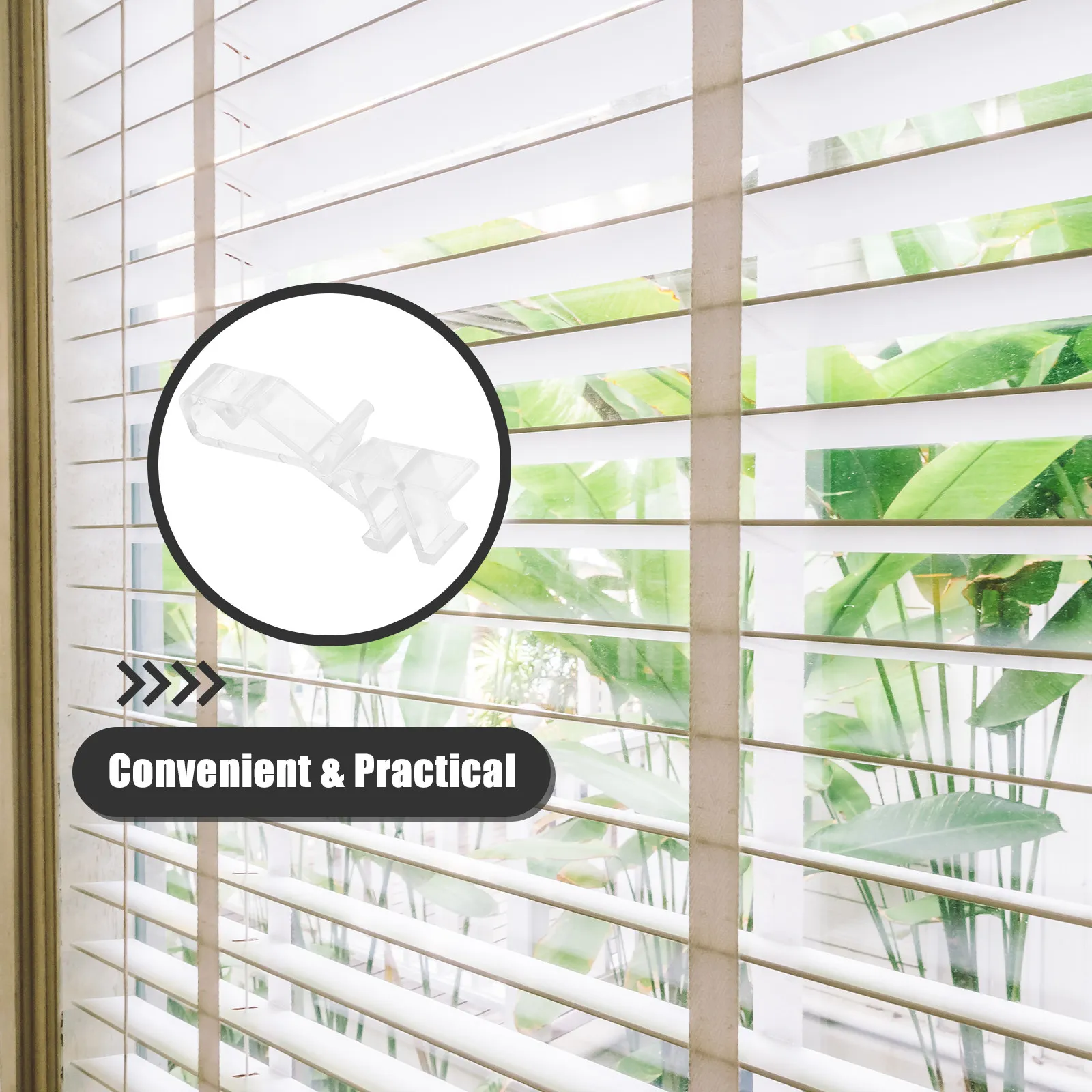 20Pcs Plastic Blind Valance Clips Replacement Clips for Vertical Blinds Transparent Curtain Accessories Home Office Use