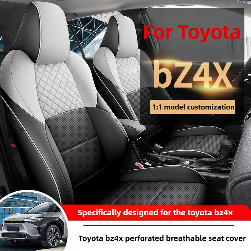 

Чехлы на автомобильные сиденья на заказ, полный комплект для Toyota BZ4X 2022, кожаный чехол на сиденье, подушка с полной защитой, аксессуары для интерьера