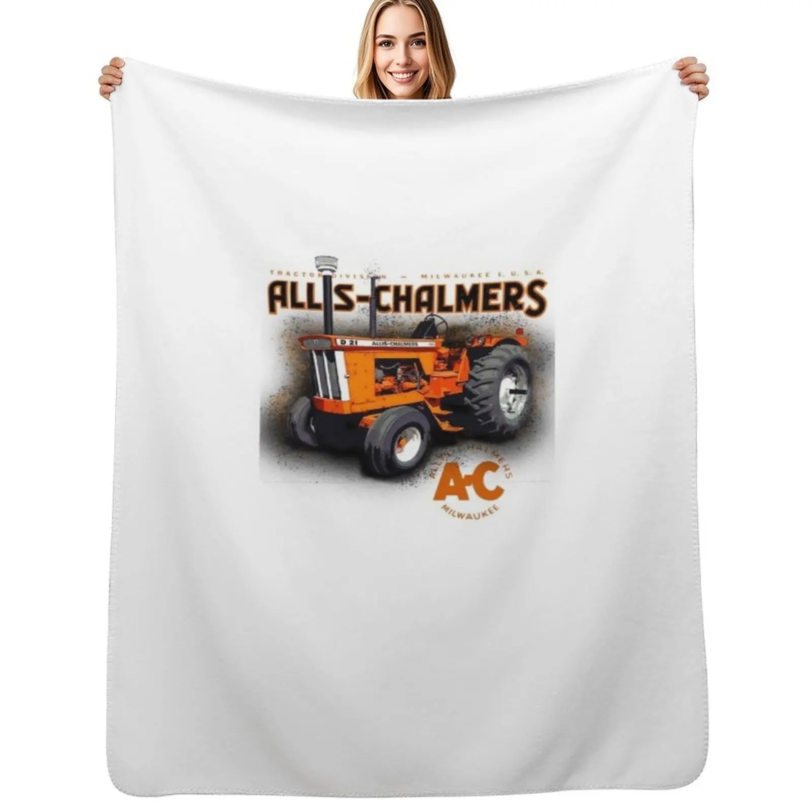 

Vintage Allis Chalmers Classic T-Shirt Throw Blanket Warm Napping Blanket for Office Couch Bed