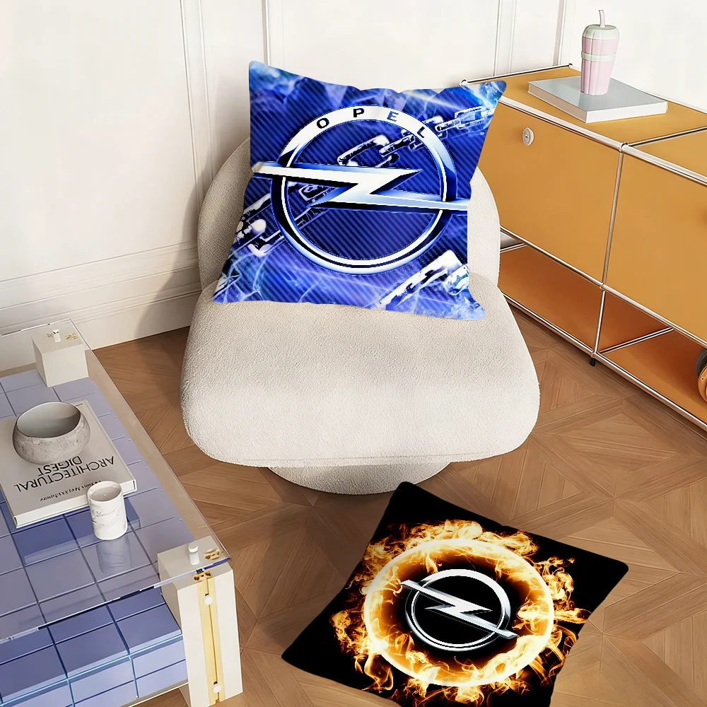 Fashion Racing Pillow Case Bedroom Sofa Living Room Backrest Decoration Square O-Opel-S Logo Cushion Nap Time