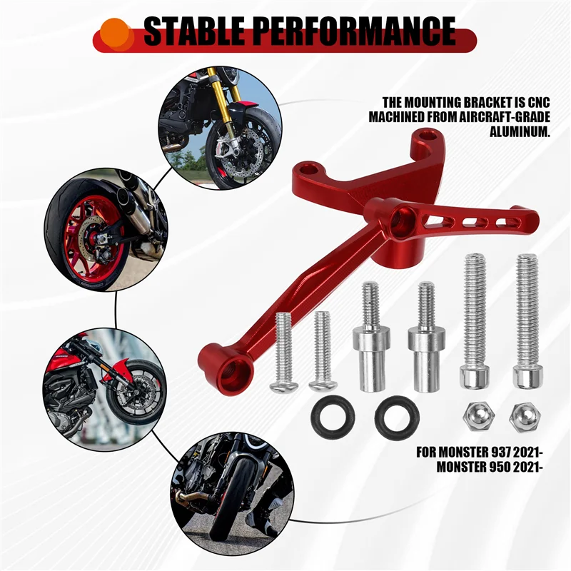 Trending Motorcycle Steering Stabilizer Damper Mounting Bracket Kit For Ducati Monster 937 Monster 950 2021-2024
