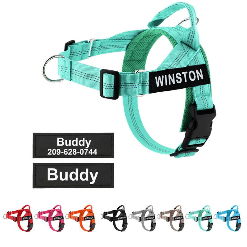 Arnés para perros personalizado, chaleco reflectante ajustable para perros pequeños, medianos y grandes, chaleco para entrenamiento, caminar y correr