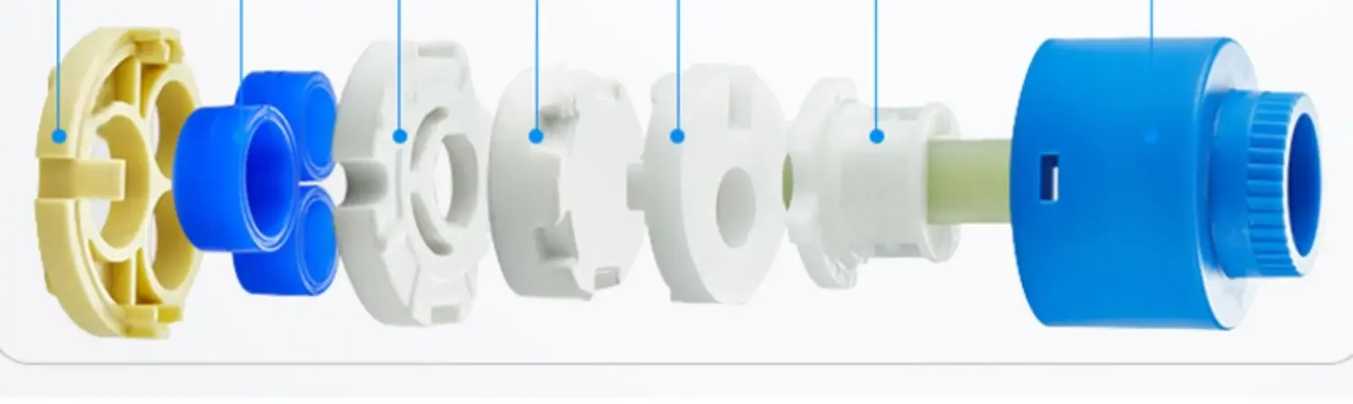 

Integral shower room faucet accessories hot and cold water gear switch mixing valve All copper water separator Bathroom matchie