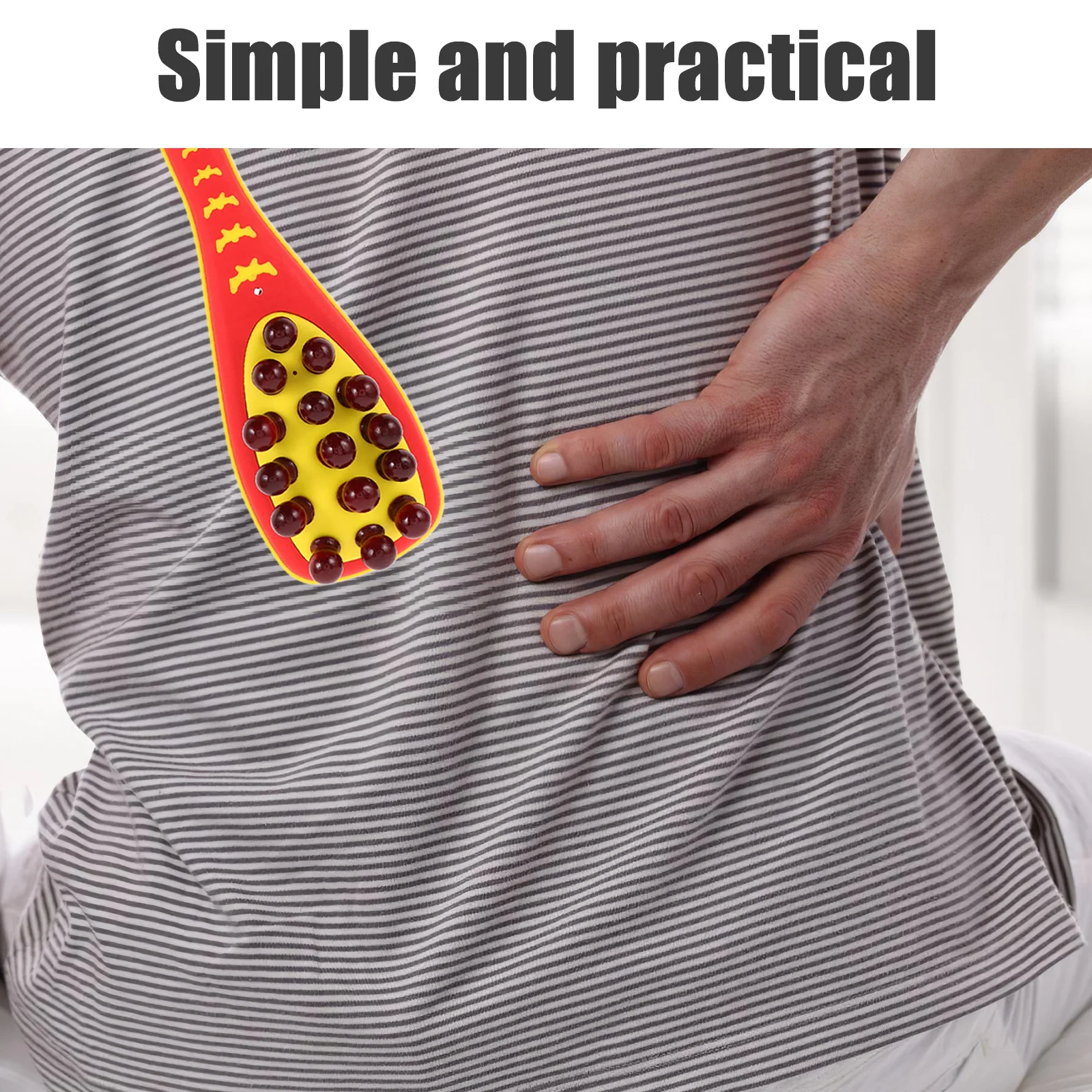 

Handheld Massage Hammer Thickened Double Head Manual Meridian Massager Stick For Back Neck Shoulder Muscle Relaxation Tool