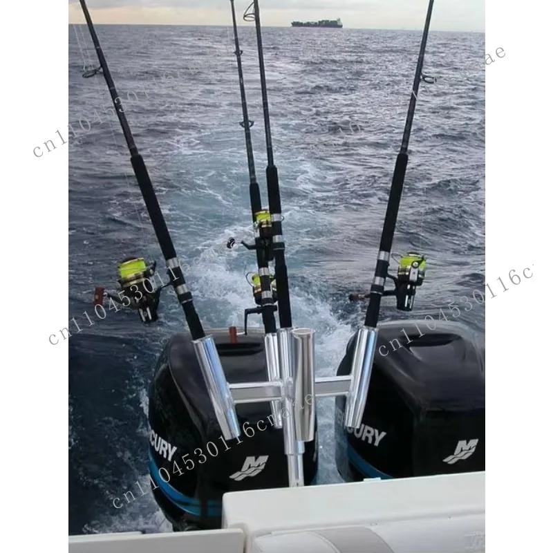 Five Rod Cluster BANGER - Straight Butt Kite Rod Holder Aluminum by Raider T-top TG 88157 for boat