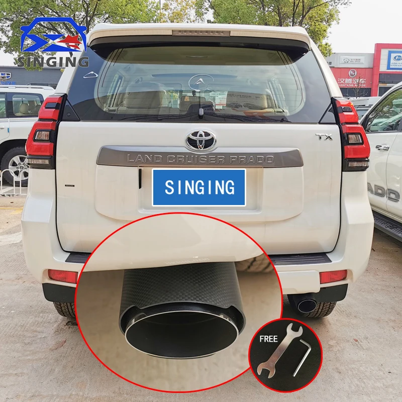 

Аксессуары, наконечник глушителя, выхлопная труба, украшение для хвостового горла, автозапчасти для Toyota landcruise prado LC70 LC90 LC120 LC150