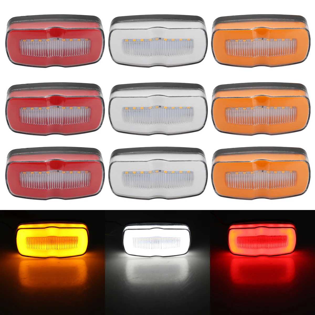 

2/4pcs 24V Marker Lights For Trucks LED Trailer Clearance Lights Lighting Tractor Van Side Position Light Amber Red White