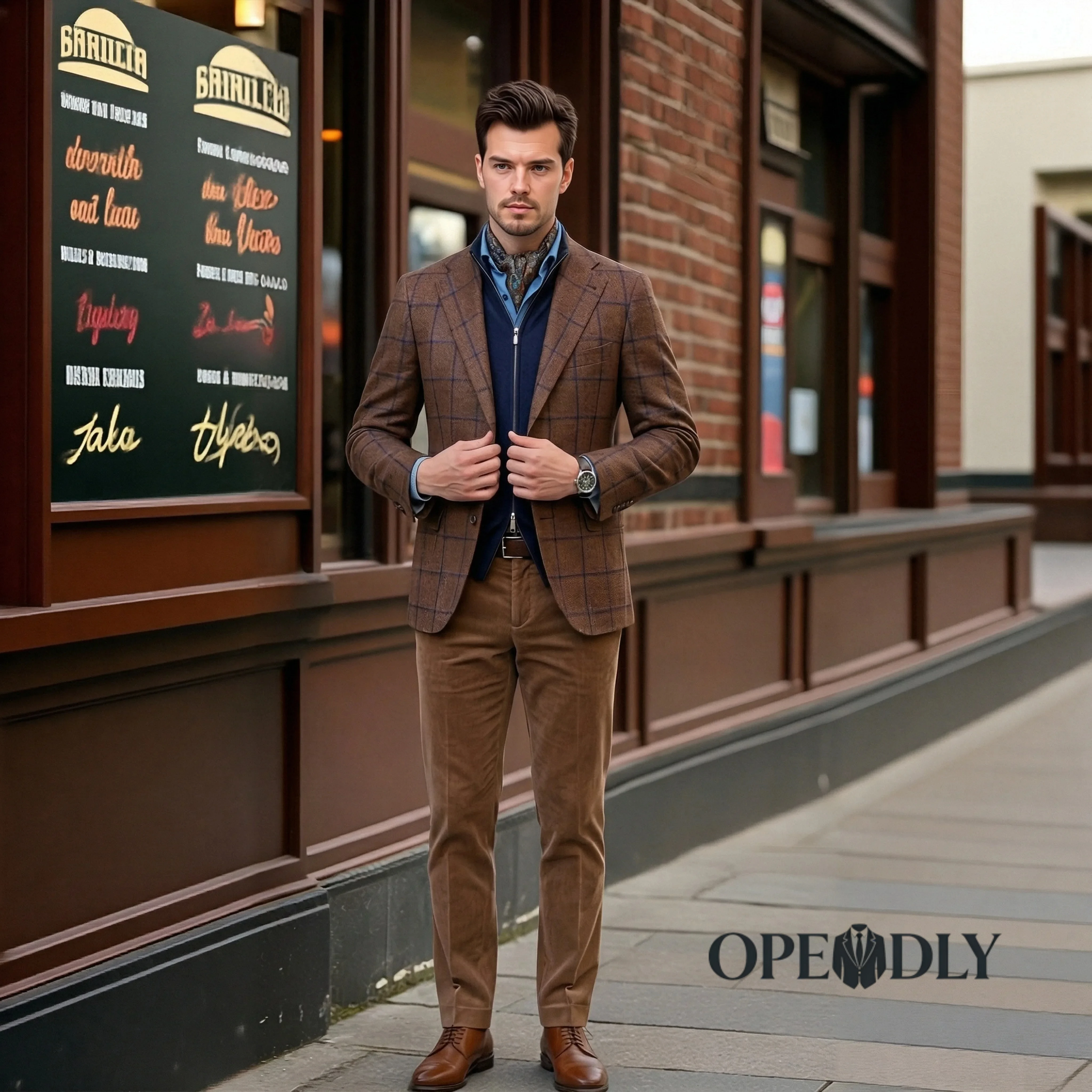 

OPEODLY Mens Custom Tailored Three Piece Suit Slim Fit Tuxedo Set for Wedding Business Formal Occasions Blazer Vest Pants