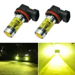 2pcs H11 H8 Led Yellow Fog Light Bulbs DC 12V-24V 4300K 1500LM Super Bright DRL Lamp Fog Driving Light Bulbs