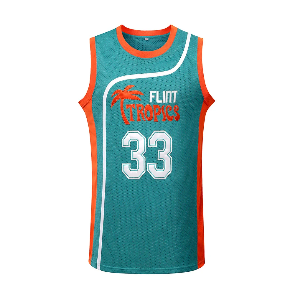 MOVIE Flint Tropics 7 Coffee Black #11 ED Monix #33 Moon 69 DOWNTOWN Jersey Retro Movie Basketball Jersey Cheap Throwback